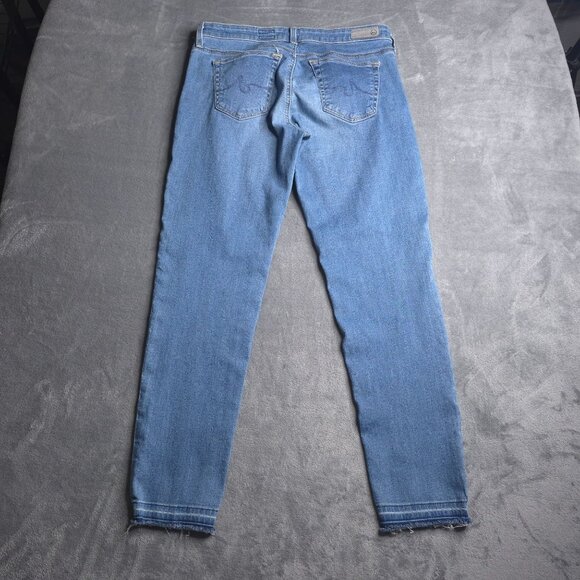 Adriano Goldschmied Stevie Ankle Slim Straight Jeans 29 Distressed Released Hem - Picture 3 of 9